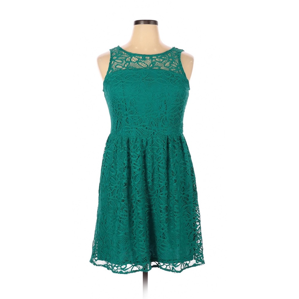 Studio One Teal Lace Dress